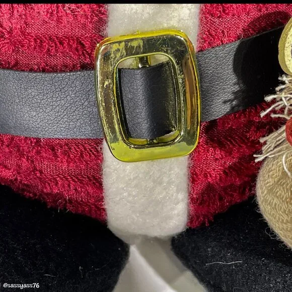 ▪️VTG▪️1990's Y2K Mixed Media Plush Santa Claus Home Decoration - Picture 8 of 9